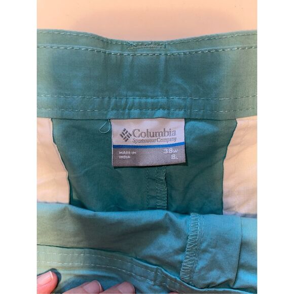 Columbia shorts 38 Men's Teal Blue Modern Classic Omni -Shield Advanced NWT $50 - Picture 2 of 5
